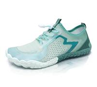 Barefoot Hombre Mujer Zapatillas Minimalistas para Zero Drop Soles y Wide Tox Box(039Verde Blanco,42EU)