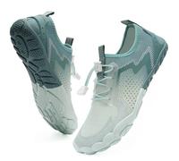Barefoot Hombre Mujer Zapatillas Minimalistas para Zero Drop Soles y Wide Tox Box(039Verde Blanco,44EU)