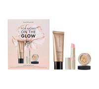 BareMinerals - Pack de 3 paquetes de regalo de belleza limpia (3 unidades, crema hidratante mineral SPF 30 + ácido hialurónico bajo los ojos + corrector Set de bálsamo labial Dewy Lip
