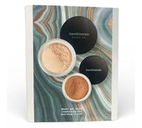 bareMinerals Ready, Set, Glow Complexion Duo - Polvo fijador suelto de velo mineral original y bronceador de color cálido en toda la cara, tamaño completo