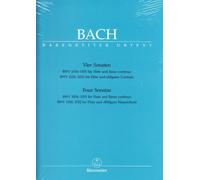 BARENREITER BACH J.S. - 4 SONATAS BWV 1034, 1035, 1030, 1032 - FLUTE, BASSO CONTINUO Classical sheets Transverse Flute by Johann Sebastian Bach (Sheet music) Sheet music