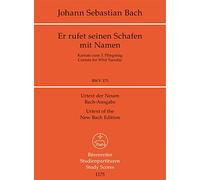 BARENREITER TASCHENPARTITUREN BACH J.S. - HE CALLETH HIS OWN SHEEP EACH BY NAME BWV 175 - STUDY SCORE Classical Sheets Pocket Score