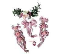 barenx 2 x 9 piezas de cinta de flores de seda para decoración de coche