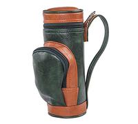 barenx Bolsa de golf para cigarros con parte inferior de madera de cedro, funda de viaje para cortador de puros con cortador de puros y humidificador para regalo de hombre de negocios