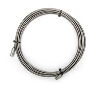 BARETTO Alargador flexible de acero inoxidable para kit de limpieza de estufa de pellets, extensión inoxidable de 9 metros para la limpieza de estufas de pellets con curva de 90°, apta para estufas de