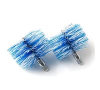 BARETTO | cepillos para Limpieza de conductos de Humos Ø120mm Nylon Azul | filamentos Alta Densidad, Rosca M12 | Kit 2 cepillos deshollinadores