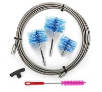 BARETTO | Kit Limpieza conductos Humos | Ø 80/100/120 mm, Acero Inoxidable, 9 m, cepillos Nylon articulados | Set Profesional Mantenimiento chimeneas