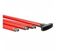 BARETTO Pack de 10 Varillas + Mango - Varillas de 1 Metro para Kit de Limpieza de chimeneas - para chimeneas con Trazos lineales o Curvas máx. de 45°