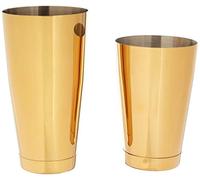 Barfly Coctelera ponderada de acero inoxidable, dorado, juego de 18 onzas y 28 onzas