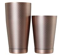 Barfly Juego de coctelera de celosía de diamante, cobre antiguo