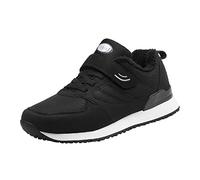 BarfußSchuhe Herren Winter Warm GefüTterte Outdoor StraßEnlaufschuhe Hohe Thermische Und Rutschfeste Stiefel Leicht Workout Freizeitschuhe Mit Weich Dicke Sohle Klettverschluss Sportschuhe, Negro