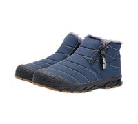 BarfußSchuhe Winter Outdoor Walkingschuhe Herren Damen Warm GefüTterte Outdoor Wasserdicht Traillaufschuhe Wanderschuhe Modische KnöChelhohe Winterstiefel Ultra-Bequemer Rutschfeste Stiefel, azul, 37