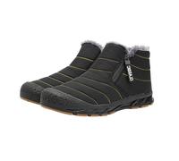 BarfußSchuhe Winter Outdoor Walkingschuhe Herren Damen Warm GefüTterte Outdoor Wasserdicht Traillaufschuhe Wanderschuhe Modische KnöChelhohe Winterstiefel Ultra-Bequemer Rutschfeste Stiefel, Negro