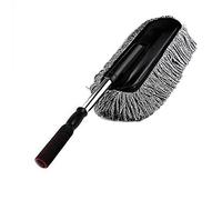 Bargain Crusader Removable Telescopic Car Wax Drag Nano Fiber Car Wash Brush Car Dusting Tool Car Mop Wax Dash Duster Exterior Interior Cleaning Kit (Premium Car Duster 1 Pcs Set, Gray)