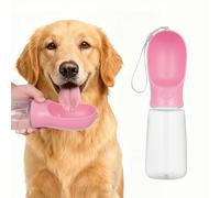 Bargain Factory Botella de agua para perros, ligera, a prueba de fugas, portátil, dispensador de agua de 550 ml con comedero para mascotas, caminar al aire libre, senderismo, viajes, plástico de grado