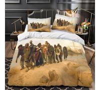 Barge Haulers on The Volga 3D Impresión Repin Funda Nórdica para Dormitorio Funda De Edredón Microfibra Juego De Ropa De Cama con Cremallera Y Funda De Almohada 3 Piezas Double（200x200cm）