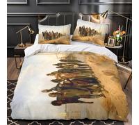 Barge Haulers on The Volga Funda De Edredón Impresión 3D DigitalRepin para Dormitorio Funda Nórdica Microfibra con Cremallera Juego De Cama Y Funda De Almohada 2 Piezas Single（140x200cm）