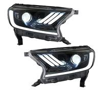 Barhbt Faros Delanteros Conjunto Faros Delanteros LED DRL Conducción Diurna Mejorados Para Ford Para Ranger 2016-2019(Type C)