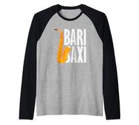 Bari Saxi Saxofón Saxofonista Jazz Camiseta Manga Raglan