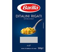 Barilla Ditalini Rigati, Pasta di Semola di Grano Duro - 500 gr