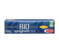 BARILLA Pasta de espagueti orgánica, 500 g, auténtica italiana, tamaño práctico, sin gluten, paquete de 4 unidades