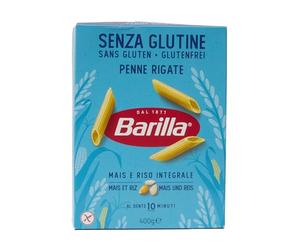 Barilla Pasta sin gluten, penne rigate, Maíz y arroz integral, 400g, El embalaje puede variar