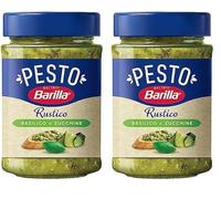 Barilla Pesto Rustico Albahaca y Calabacín, 200g (Paquete de 2)