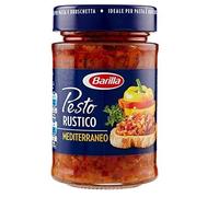 Barilla Pesto Rustico Mediterraneo - Salsa italiana mediterránea (200 g)