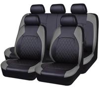 BARIQ 9 Piezas Cuero Funda Asiento Coche para Toyota Yaris 2000-2018 2019 2020 2021 2022 2023, Impermeable Completo Juegos Cubreasientos Protectores Interior Accesorios,B/Grey