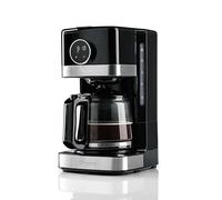 Barista Cafetera con pantalla táctil, cafetera de filtro de 900 W y jarra de vidrio, cafetera de 1,5 litros, máquina de filtro de café en polvo, para hasta 12 tazas de café