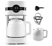 Barista Cafetera de filtro con jarra térmica, máquina de filtro con pantalla táctil y función de temporizador, cafetera con filtro permanente y 900 W, depósito de agua de 1,25 litros para 8 tazas de