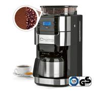 Barista Cafetera de filtro con molinillo ajustable y jarra térmica, función de mantenimiento del calor, temporizador de 24 horas y filtro permanente, para 10 tazas de café