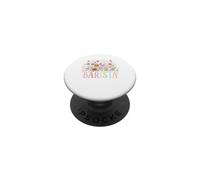 Barista Coffee Floral Pastel Diseño Caprichoso PopSockets PopGrip Adhesivo
