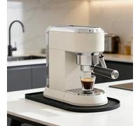 Barista Matte, 25 x 40 cm, base de silicona antideslizante, resistente al calor, resistente al agua, pequeña alfombrilla de silicona para De'Longhi Dedica Style, Philips Senseo Original Plus y Ninja