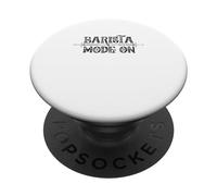 Barista Mode On Cappuccino Coffee Bar Espresso Baristas PopSockets PopGrip Adhesivo