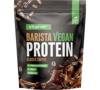 Barista Protein Coffee: café cremoso con proteínas vegetales, café auténtico y cafeína, bajo en azúcar y grasas, sin soja, 908 g, Classic Vegan.