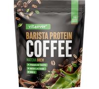 Barista Protein Coffee: café cremoso con proteínas vegetales, café auténtico y cafeína, bajo en azúcar y grasas, sin soja, 908 g, Matcha Vegan.
