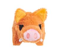 BARK Beau The Boar - Juguete para perro, diseño de cerdo salvaje de peluche, naranja, mediano