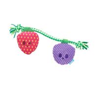 BARK Berry Best Friends - Juguete para perro, fresa de peluche y uva con cuerda, juguete interactivo para mascotas