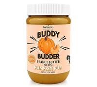 Bark Bistro Company Buddy BUDDER Pumpkin Pup Buddy Budder, Mantequilla De Maní 100% Natural para Perros, Golosinas Saludables para Perros con Mantequilla De Maní, Hechas En EE. UU.