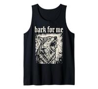Bark For Me Blackletter Fierce Angry Dog Graphic Camiseta sin Mangas