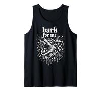 Bark For Me Blackletter Fierce Angry Dog Graphic Camiseta sin Mangas