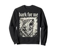 Bark For Me Blackletter Fierce Angry Dog Graphic Sudadera
