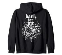 Bark For Me Blackletter Fierce Angry Dog Graphic Sudadera con Capucha