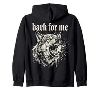 Bark For Me Blackletter Fierce Angry Dog Graphic Sudadera con Capucha