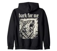 Bark For Me Blackletter Fierce Angry Dog Graphic Sudadera con Capucha