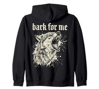 Bark For Me Blackletter Fierce Angry Dog Graphic Sudadera con Capucha