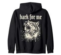 Bark For Me Blackletter Fierce Angry Dog Graphic Sudadera con Capucha