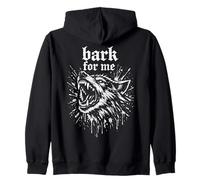 Bark For Me Blackletter Fierce Angry Dog Graphic Sudadera con Capucha