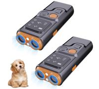 Bark Guard for Dogs, Anti Barking Device for Dogs, Adjustable Ultrasonic Frequency & LED Flashlight, Customizable Training Modes, Long-Lasting Rechargeable Battery (2Pcs)